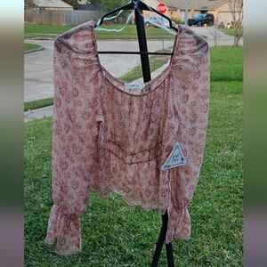 Floral Blush Pink Blouse by Love Tree